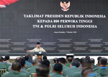 Presiden Prabowo Sampaikan Taklimat kepada 800 Perwira Tinggi TNI-Polri