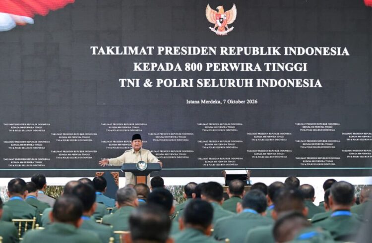 Presiden Prabowo Sampaikan Taklimat kepada 800 Perwira Tinggi TNI-Polri